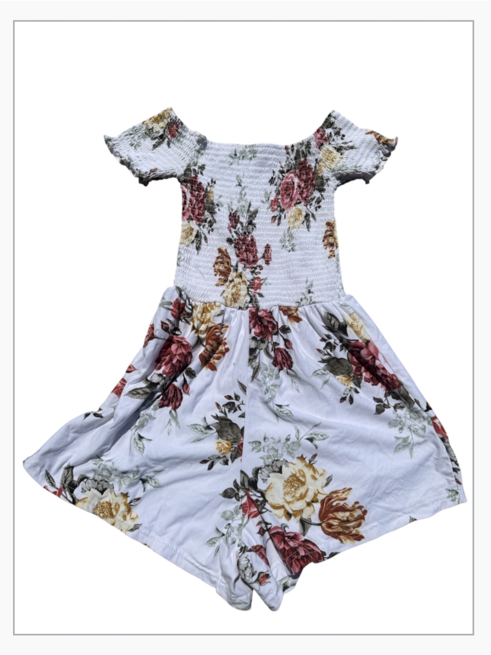 J for Justify Women’s White Floral Off-Shoulder Romper